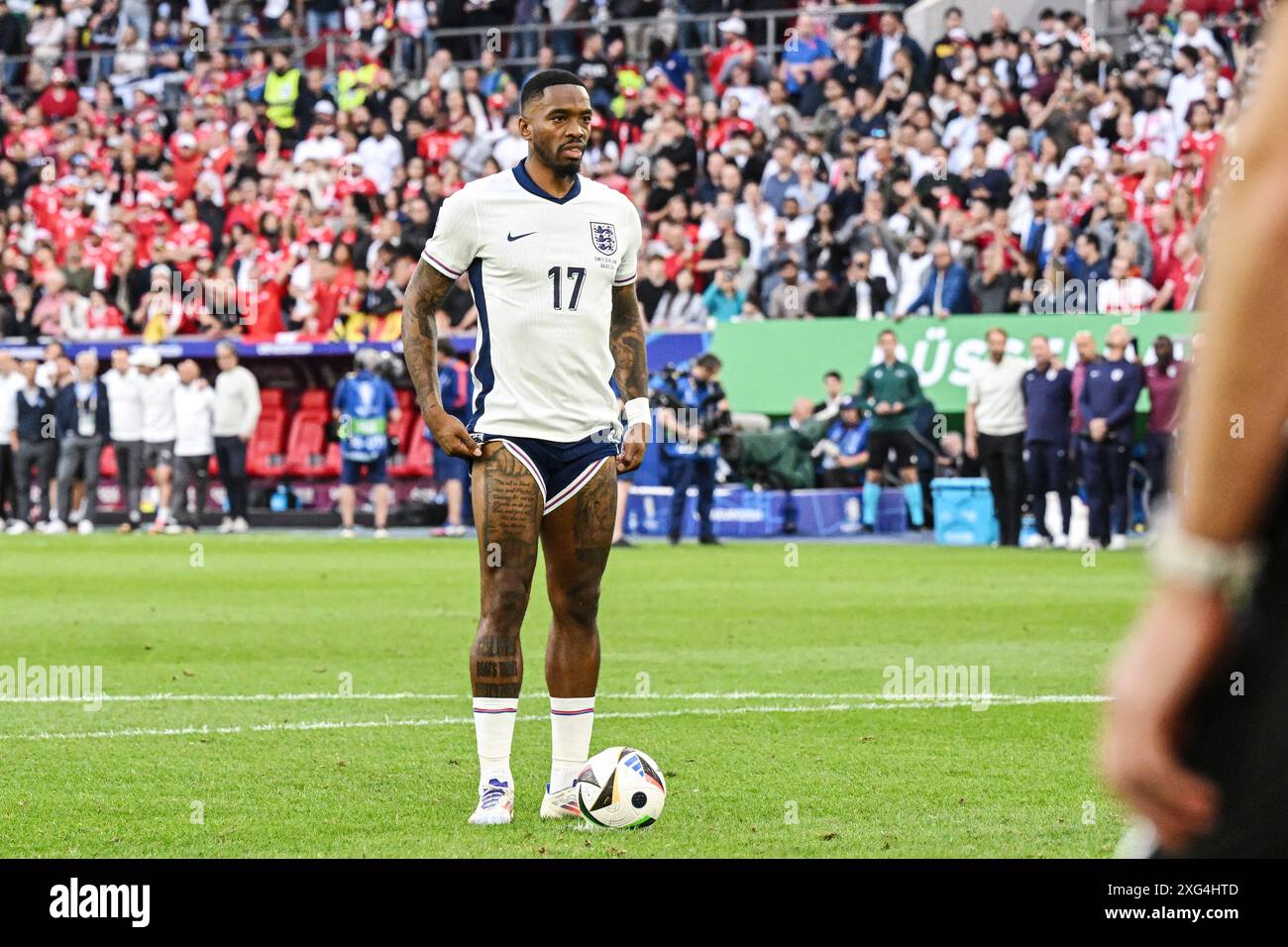 DUSSELDORF - 06/07/2024, l'inglese Ivan Toney durante i quarti di finale di UEFA EURO 2024 tra Inghilterra e Svizzera alla Dusseldorf Arena il 6 luglio 2024 a Dusseldorf, Germania. ANP | Hollandse Hoogte | GERRIT VAN COLOGNE Foto Stock