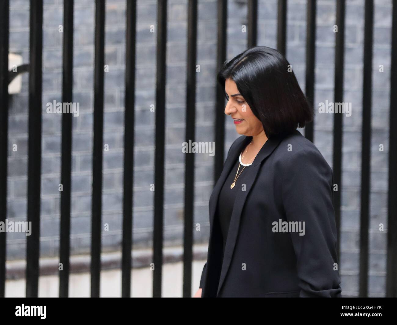 Londra, Regno Unito, 5 luglio 2024. Il nuovo segretario alla giustizia Shabana Mahmood arriva al numero 10 di Downing Street, Londra, Regno Unito Foto Stock