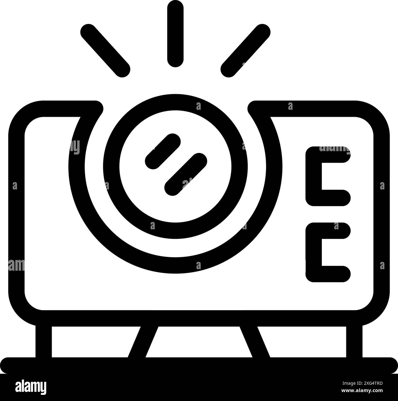 La moderna cassaforte del denaro viene illuminata, rappresentando la sicurezza e la protezione dei beni di valore Illustrazione Vettoriale