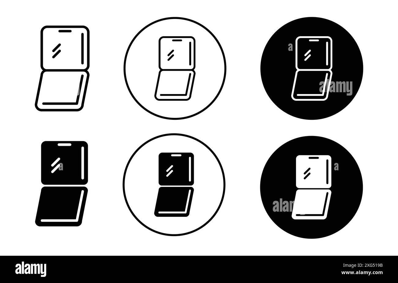 Collezione di logo vettoriale dell'icona del telefono con schermo pieghevole per l'interfaccia utente dell'app Web Illustrazione Vettoriale