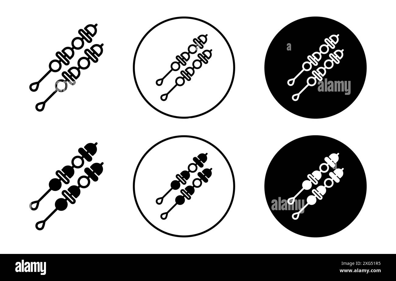 collezione di set di logo vettoriali per l'icona kebab per l'interfaccia utente dell'app web Illustrazione Vettoriale