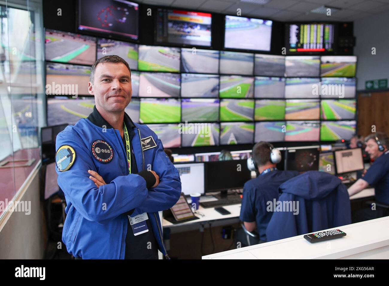Silverstone, Gran Bretagna. 5 luglio 2024. Marcus Wandt (European Space Agency esa) nella sala FIA F1 Race Control, Gran Premio di Gran Bretagna al circuito di Silverstone il 5 luglio 2024 a Silverstone, Gran Bretagna. (Foto di HOCH ZWEI) credito: dpa/Alamy Live News Foto Stock