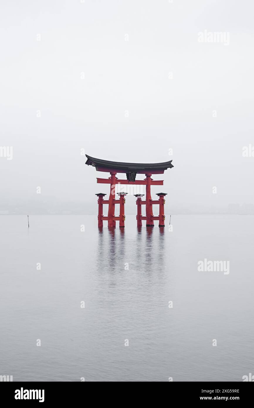 Santuario Torri, Itsukushima, Miyajima Foto Stock