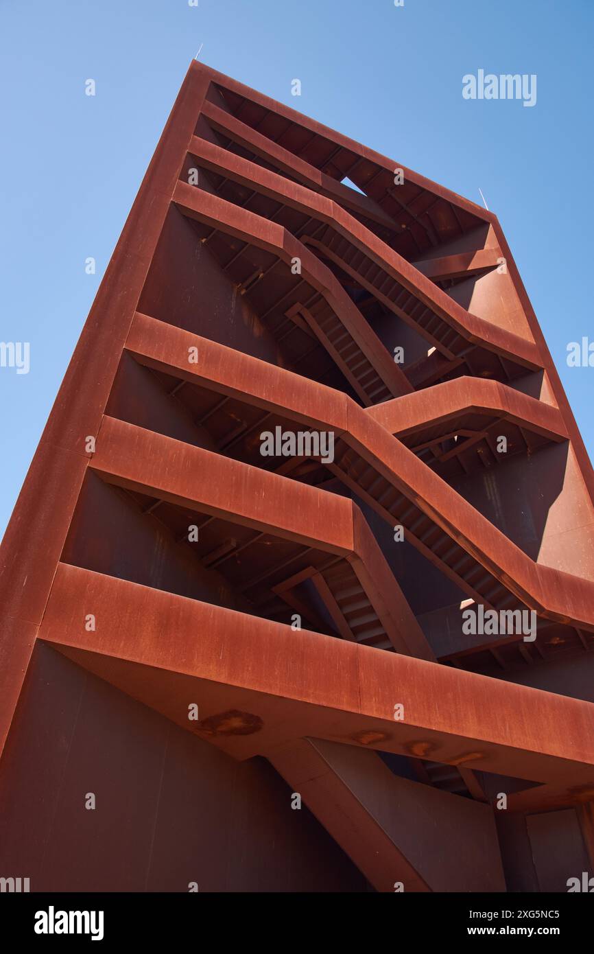 Torre di osservazione Rostiger Nagel, punto di riferimento nel Distretto dei Laghi Lusaziani Foto Stock