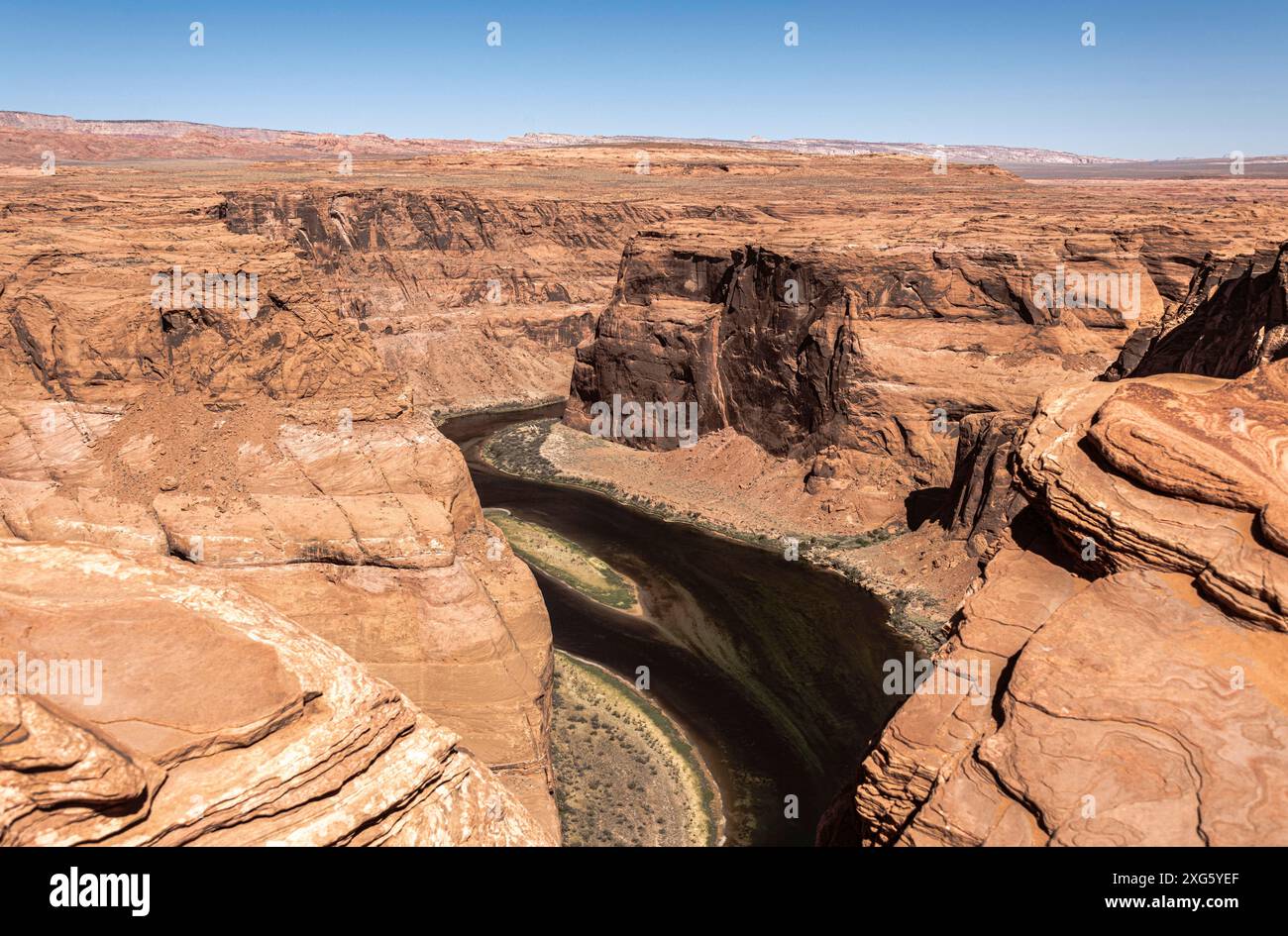 Fiume Colorado a Horseshoe Bend, Grand Canyon, Arizona, Stati Uniti Foto Stock