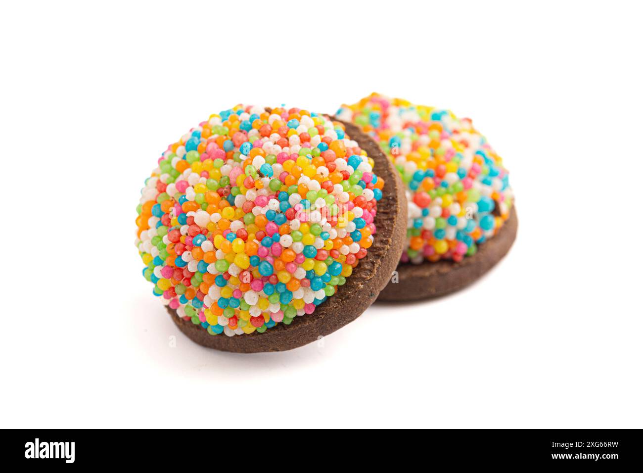 Biscotto al cioccolato dolce con marshmallow e Sprinkles Foto Stock