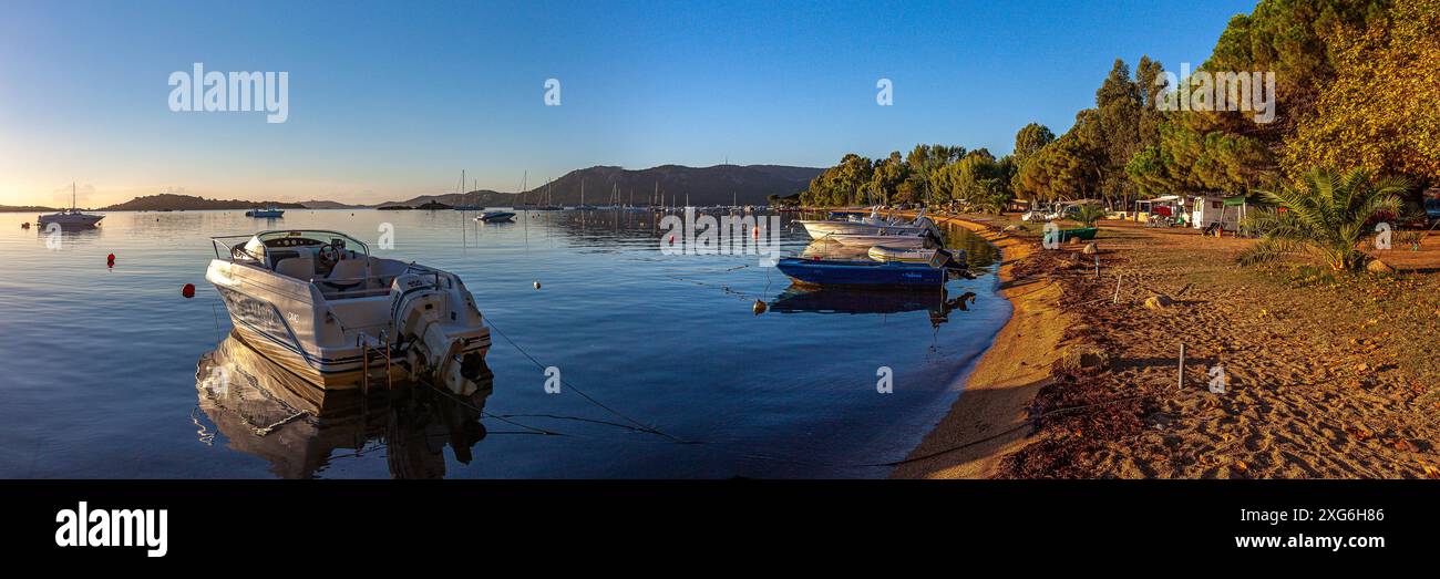CORSICA, ISOLA DELLA BELLEZZA, CORSICA DEL SUD, PORTO VECCHIO, GOLFO PORTIVECHJU, STAGNOLU BAY Foto Stock