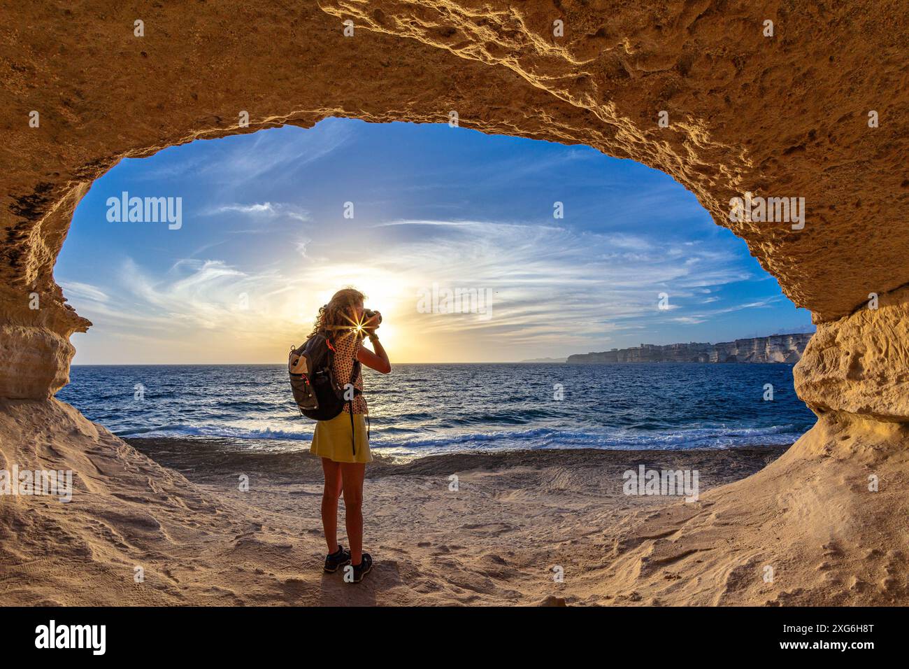FRANCIA. CORSE-DU-SUD (2A) RISERVA NATURALE BOUCHES DE BONIFACIO Foto Stock