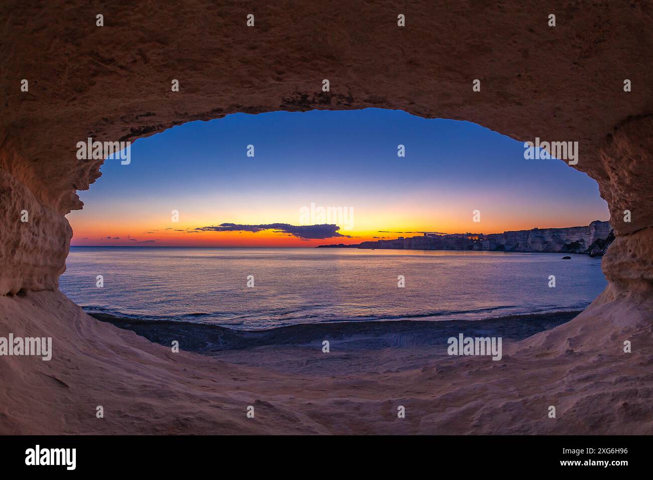 FRANCIA. CORSE-DU-SUD (2A) RISERVA NATURALE BOUCHES DE BONIFACIO Foto Stock