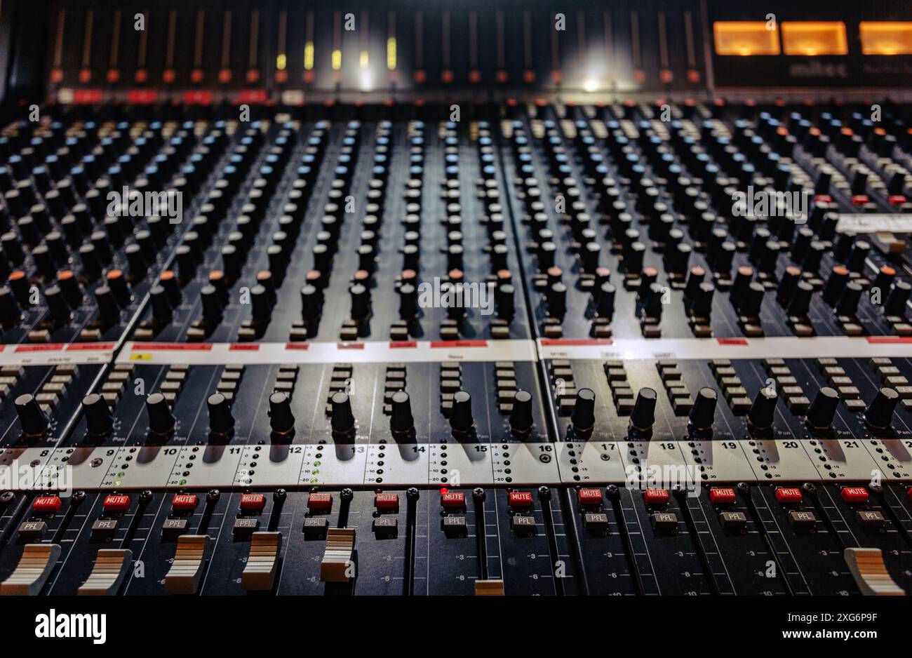 Audio della console di miscelazione Foto Stock