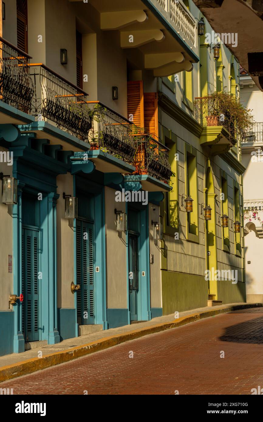 Case casco Viejo a Panama City, Panama - foto stock Foto Stock