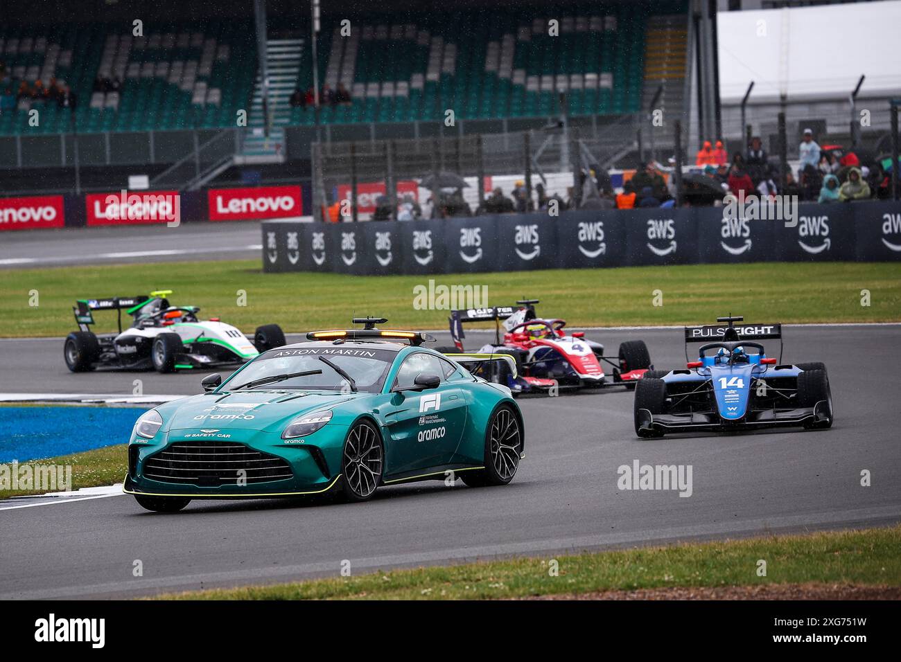 Safety car, durante il 7° round del Campionato FIA di Formula 3 2024 dal 5 al 7 luglio 2024 sul circuito di Silverstone, a Silverstone, Regno Unito - foto Eric Alonso / DPPI Foto Stock