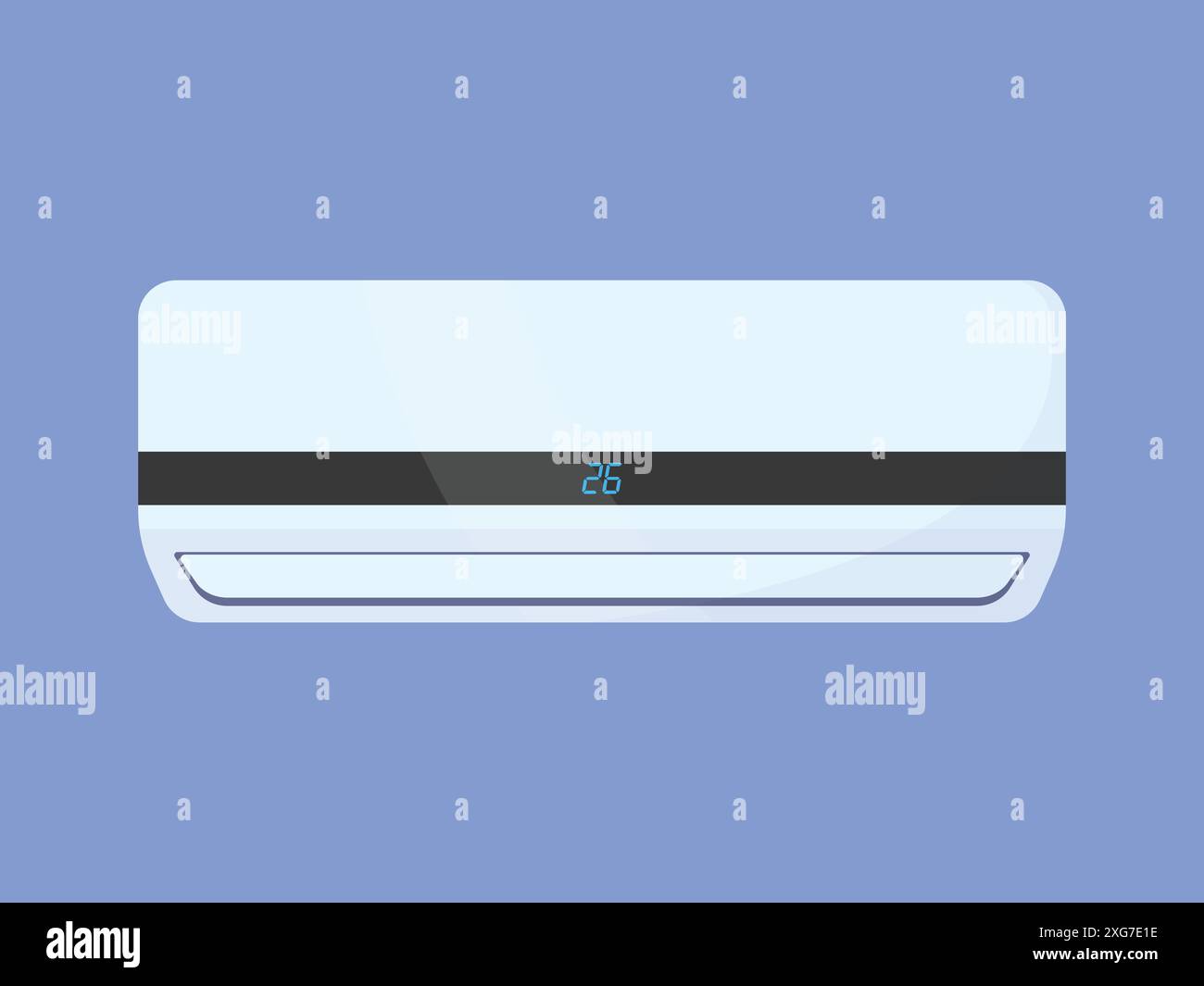 Icona vettore climatizzatore. Illustrazione del climatizzatore freddo. Illustrazione dell'aria fredda della sala Illustrazione Vettoriale