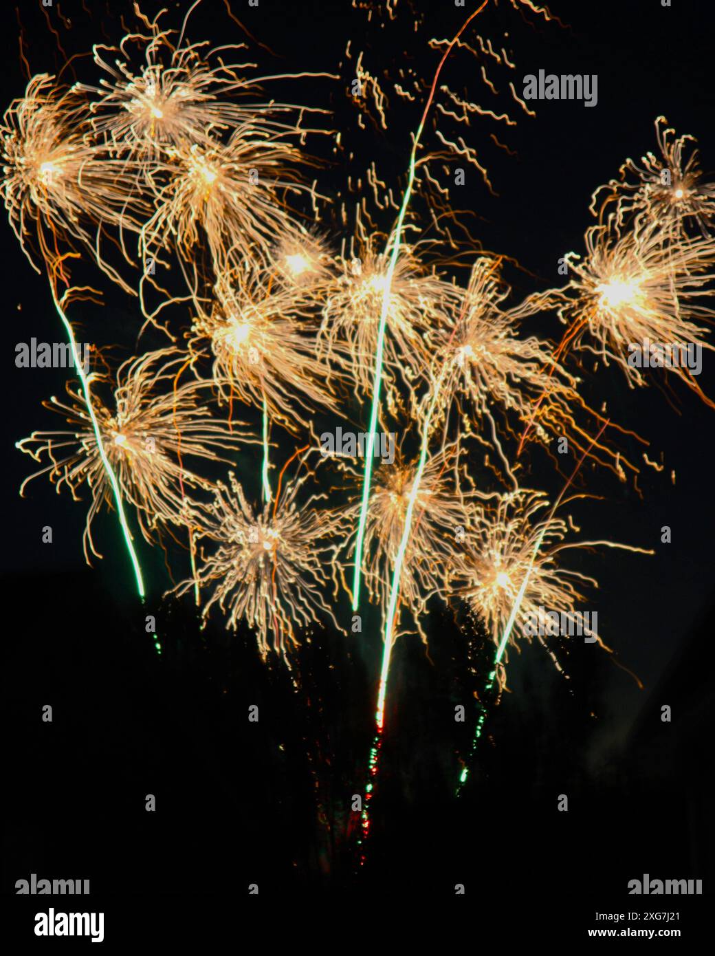 Immagini astratte di fuochi d'artificio esplosivi, Foto Stock