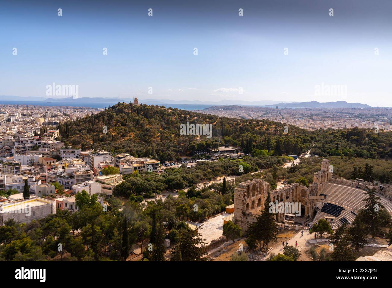Erode Attico Odeon, un teatro greco nell'Acropoli di Atene. Grecia. Foto Stock
