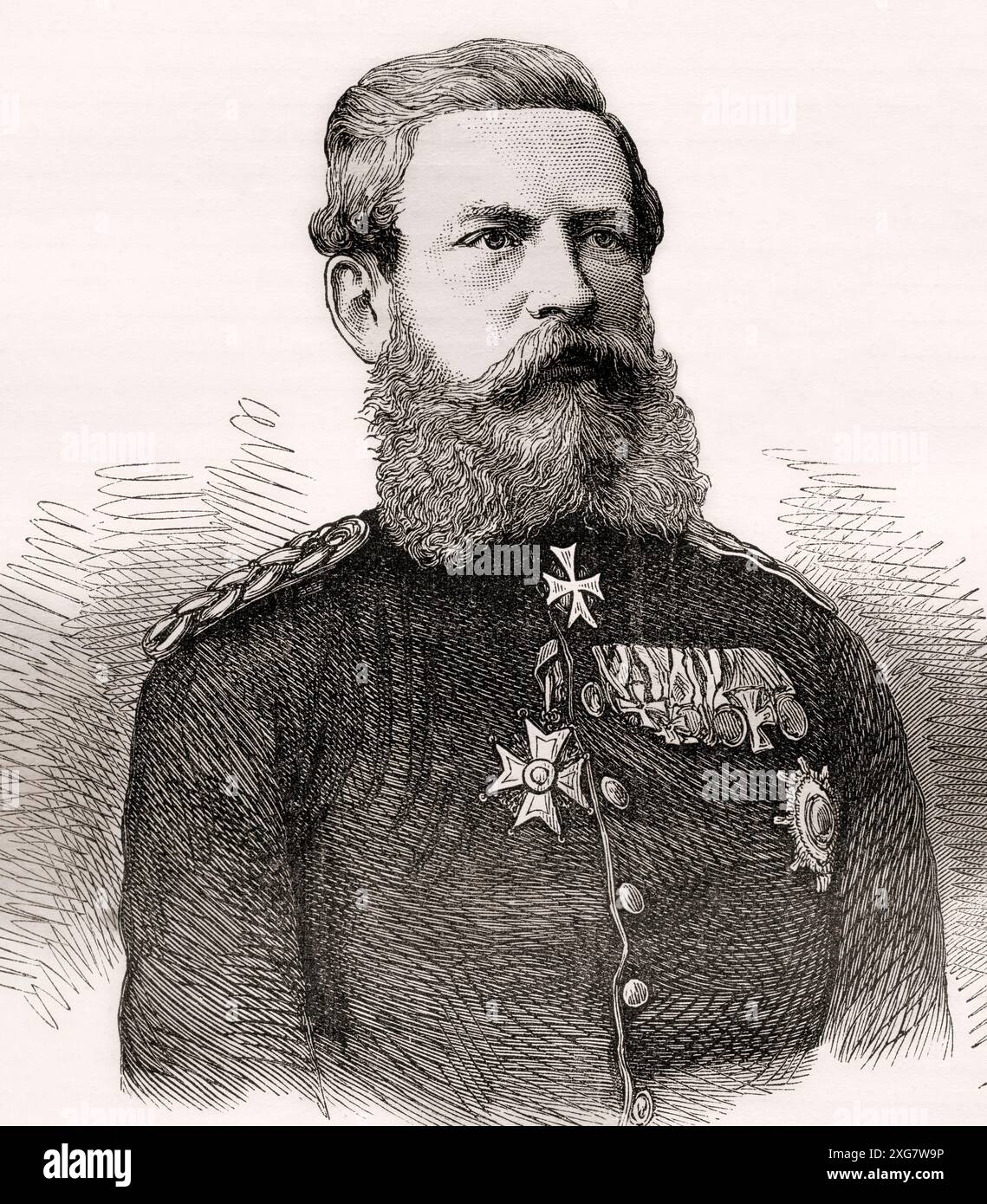 Federico III, 1831 – 1888. Imperatore tedesco e re di Prussia. Da Cassell's Illustrated History of England, pubblicato intorno al 1880. Foto Stock