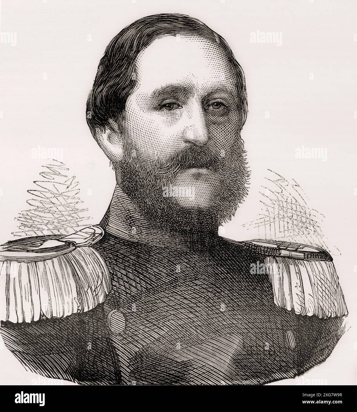 Federico VIII, Duca di Schleswig-Holstein e di Schleswig-Holstein-Sonderburg-Augustenburg, 1829–1880. Pretendente tedesco al trono del secondo duca di Schleswig-Holstein dal 1863. Da Cassell's Illustrated History of England, pubblicato intorno al 1880. Foto Stock