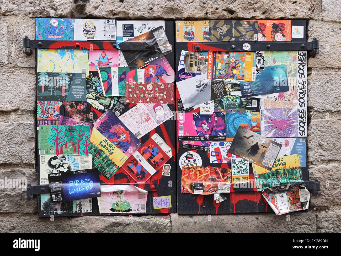 Il Passage des Arts, Rue des Vieux Murs nel centro storico di Lille con gallerie d'arte e ristoranti originali, la Francia Foto Stock
