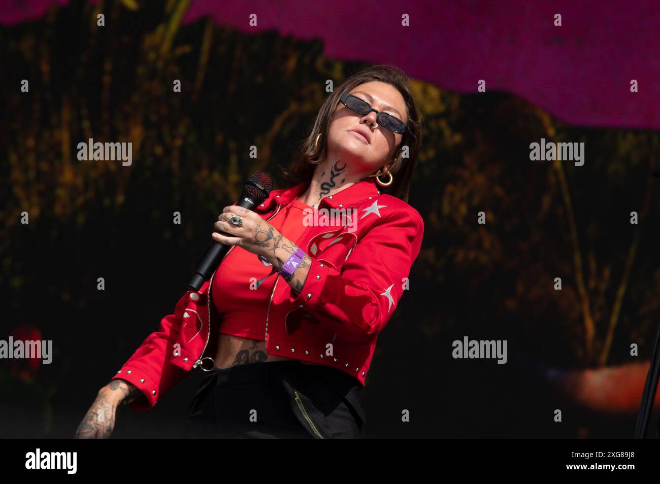 Londra, Regno Unito. 7 luglio 2024. Elle King si esibisce sul palco principale del BST Hyde Park a supporto di Shania Twain. Cristina Massei/Alamy Live News Foto Stock