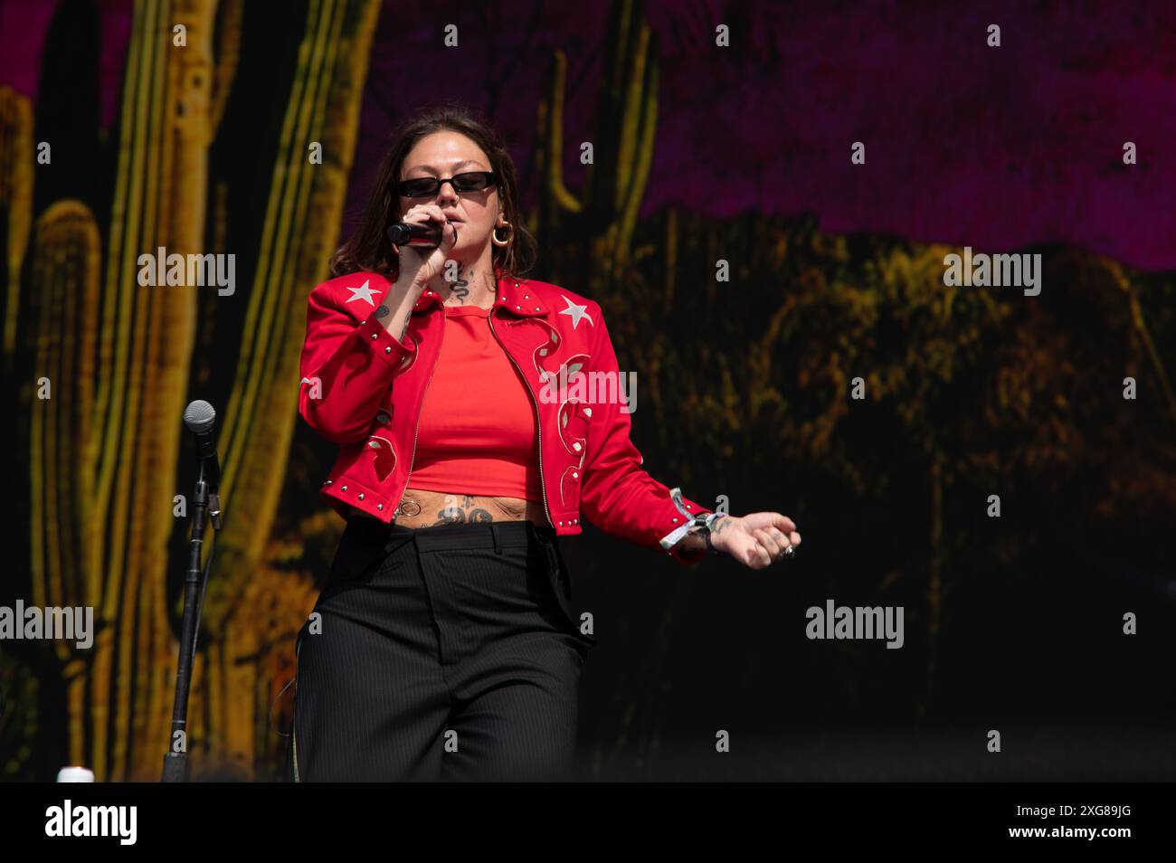 Londra, Regno Unito. 7 luglio 2024. Elle King si esibisce sul palco principale del BST Hyde Park a supporto di Shania Twain. Cristina Massei/Alamy Live News Foto Stock