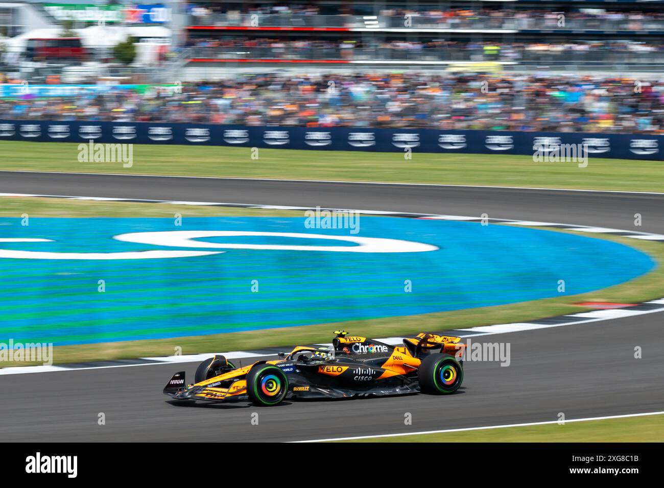 Silverstone (Towcester), Regno Unito, 07 luglio 2024, Lando Norris al Gran Premio di Gran Bretagna Credit: Christopher neve/Alamy Live News Foto Stock