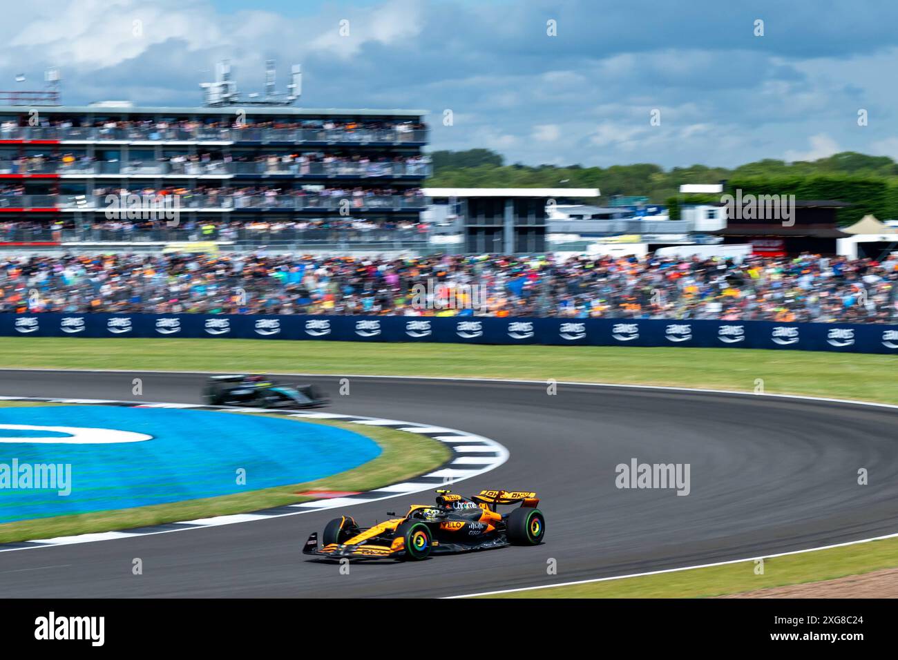 Silverstone (Towcester), Regno Unito, 07 luglio 2024, Lando Norris al Gran Premio di Gran Bretagna Credit: Christopher neve/Alamy Live News Foto Stock