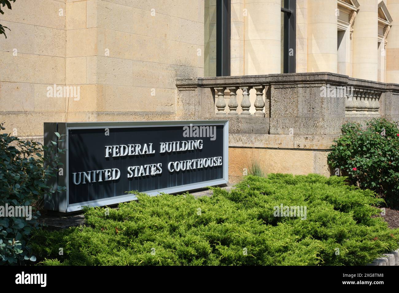 Edificio federale e tribunale degli Stati Uniti a Flint Michigan USA Foto Stock
