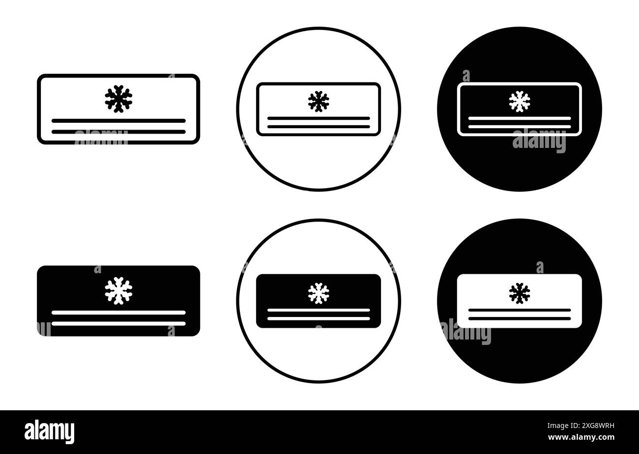 Collezione di set di logo vettoriale dell'icona dell'unità CA per l'interfaccia utente dell'app Web Illustrazione Vettoriale