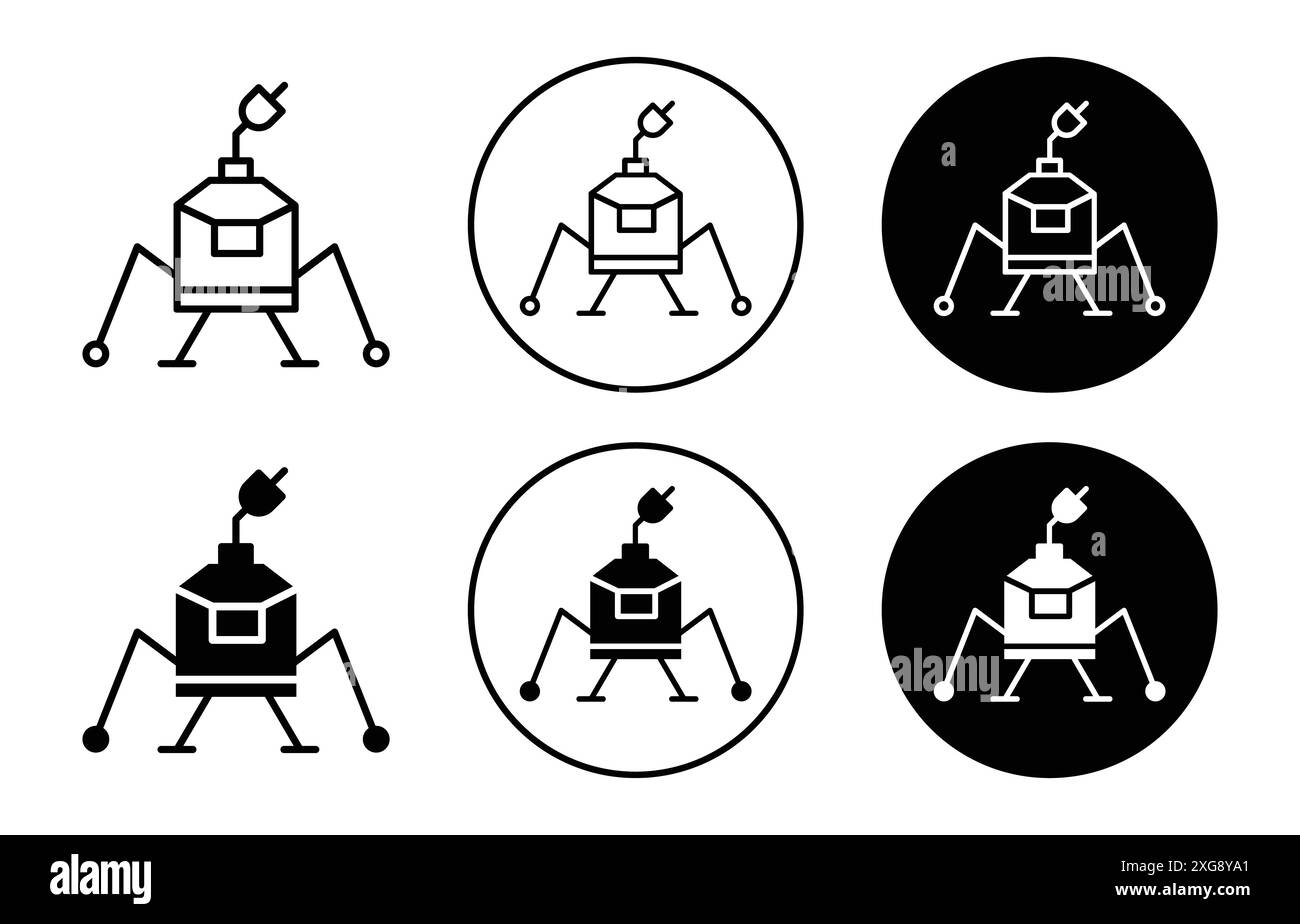 Insieme di logo vettoriali per l'interfaccia utente dell'app Web Illustrazione Vettoriale