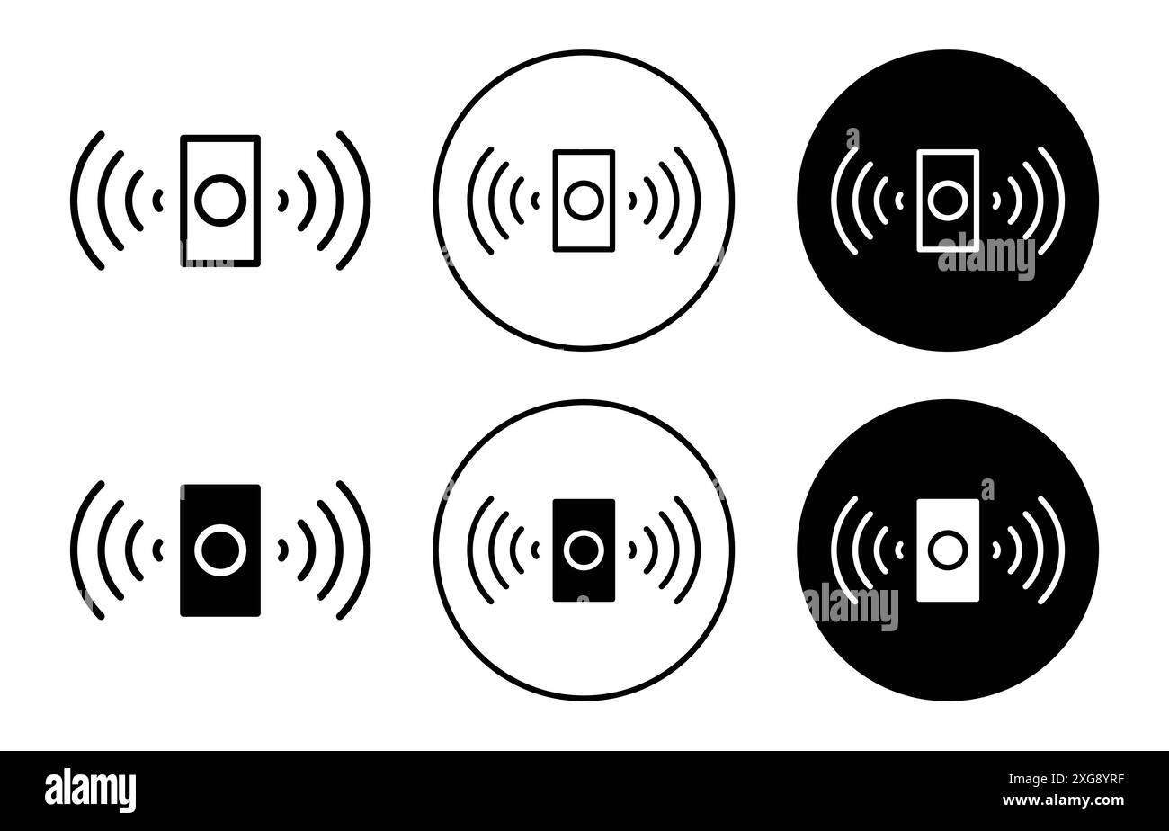 Collezione di set di logo vettoriali dell'icona del sensore per l'interfaccia utente dell'app Web Illustrazione Vettoriale