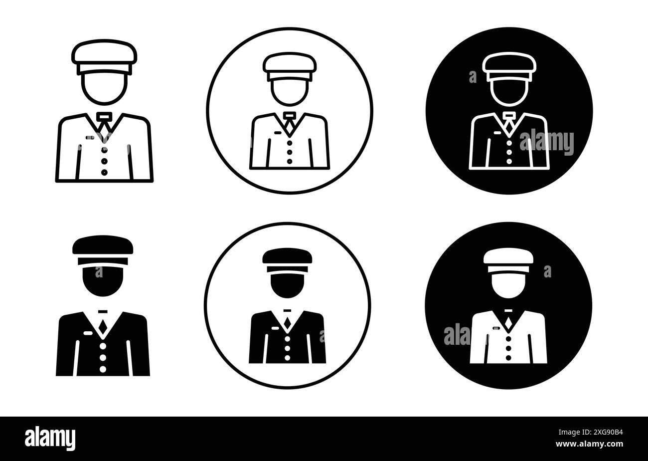 Collezione di set di logo vettoriali per l'interfaccia utente dell'app Web Illustrazione Vettoriale