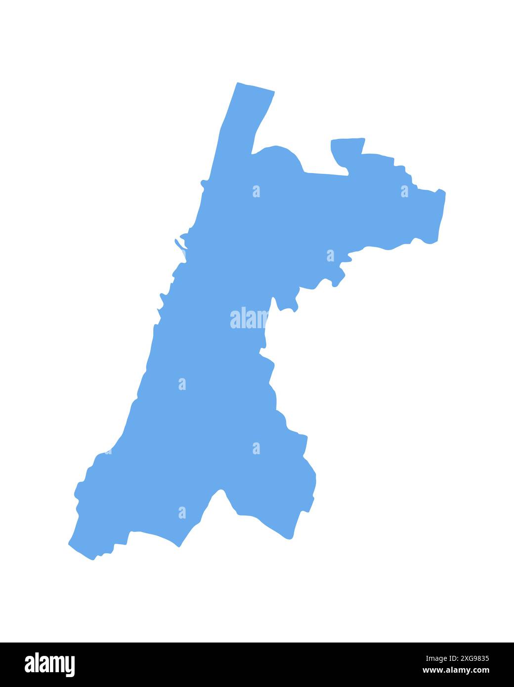 Tel Aviv mappa della silhouette, stato di Israele. Immagine semplice e minimale facile da ricolorare e modificare. Illustrazione Vettoriale