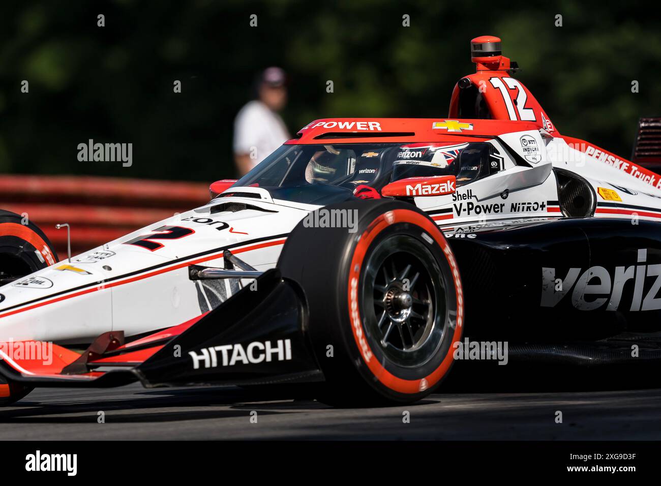 Lexington, Oh, Stati Uniti. 7 luglio 2024. ALIMENTERÀ (12) Toowoomba, Australia, le pratiche per la Honda Indy 200 al Mid-Ohio Sports Car Course di Lexington, OHIO. (Credit Image: © Walter G. Arce Sr./ASP via ZUMA Press Wire) SOLO PER USO EDITORIALE! Non per USO commerciale! Crediti: ZUMA Press, Inc./Alamy Live News Foto Stock