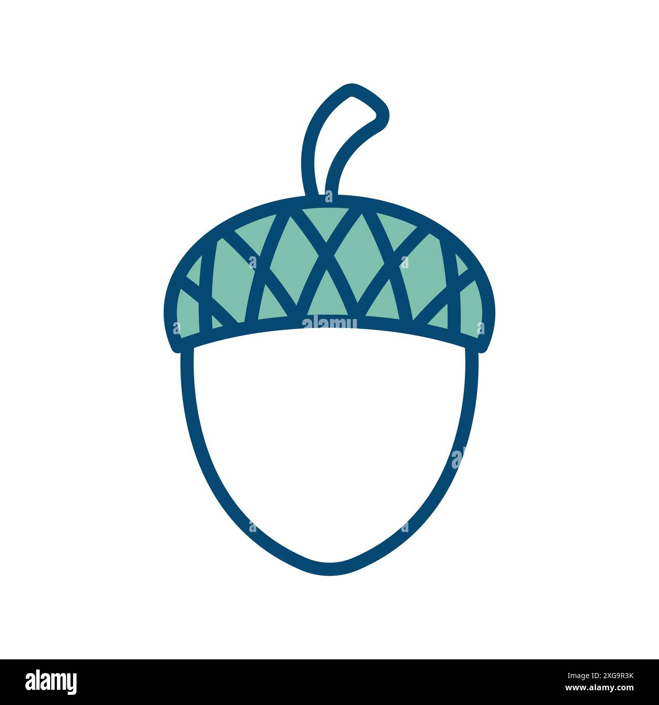 modello di disegno vettoriale icona acorn su sfondo bianco Illustrazione Vettoriale