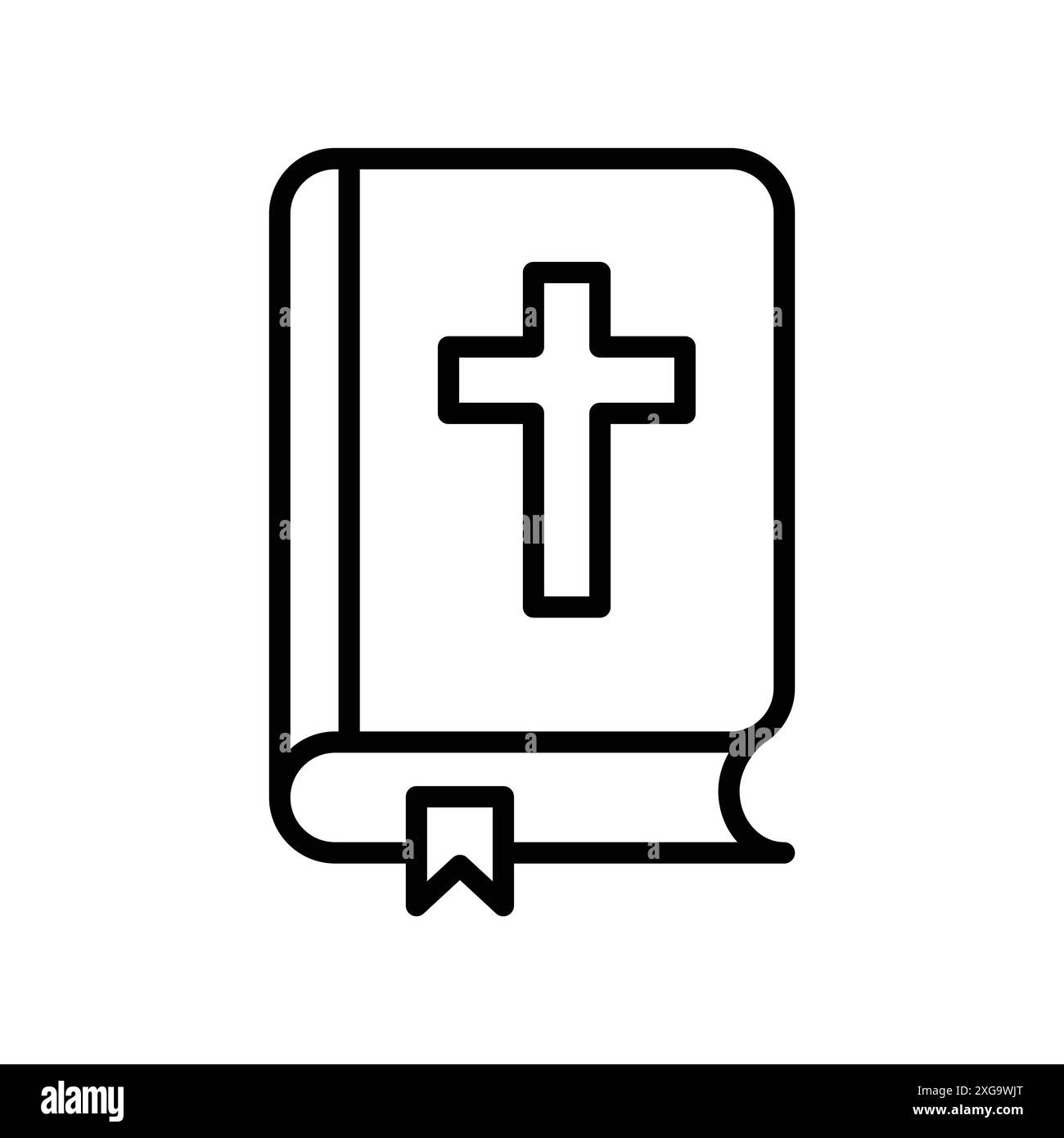 modello di disegno vettoriale icona bibbia su sfondo bianco Illustrazione Vettoriale