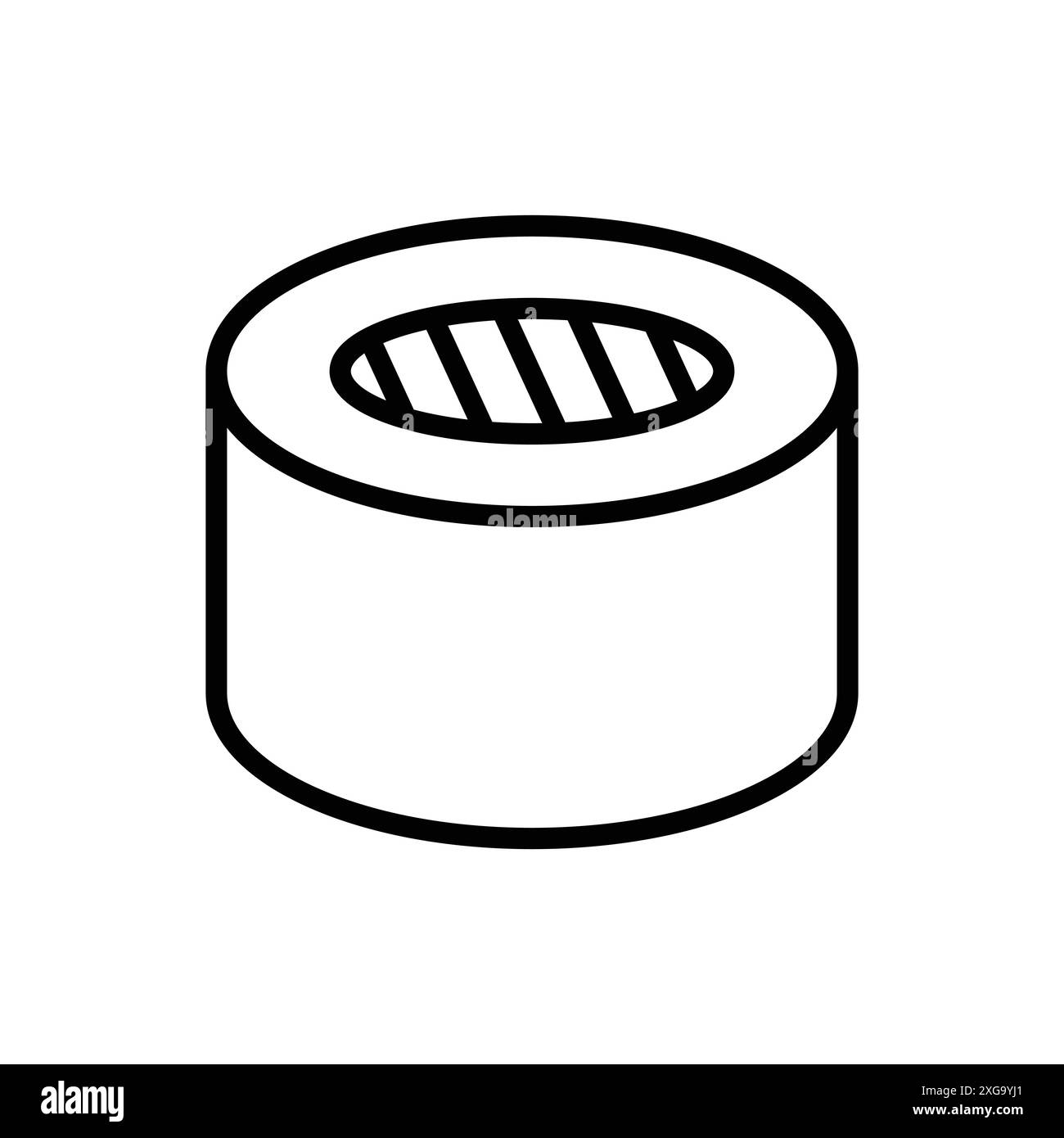 modello di disegno vettoriale icona sushi su sfondo bianco Illustrazione Vettoriale