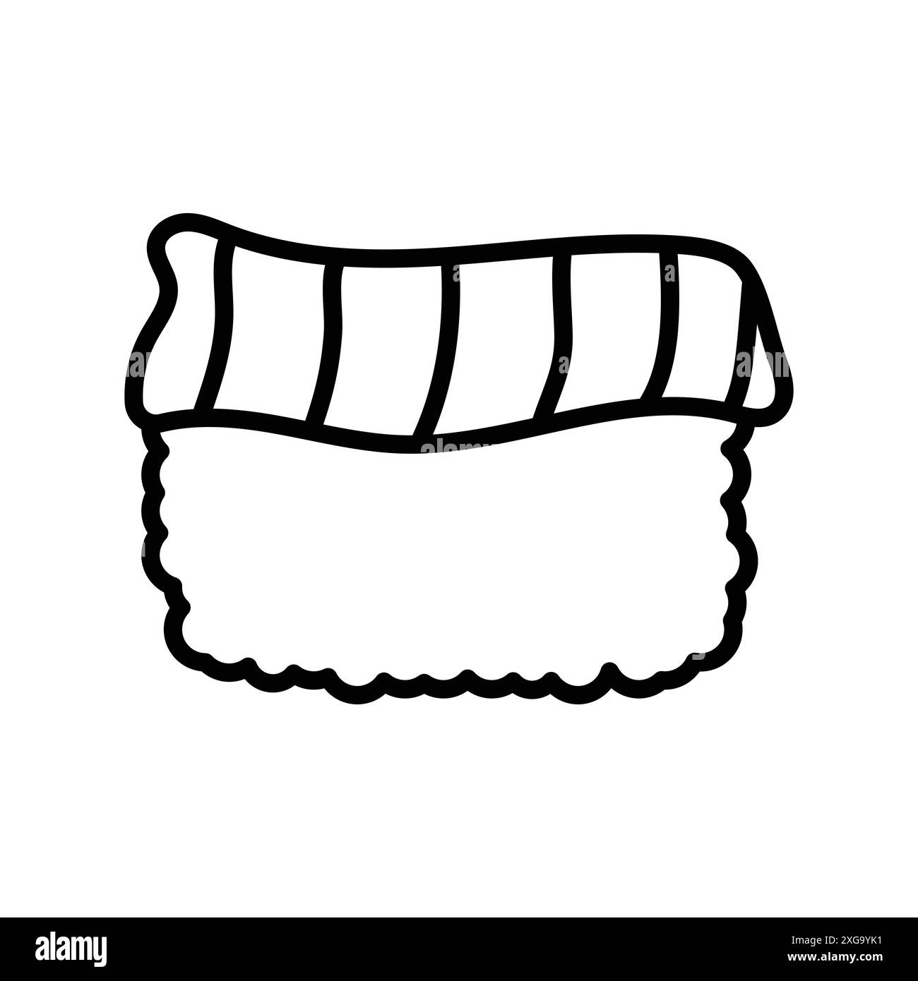 modello di disegno vettoriale icona sushi su sfondo bianco Illustrazione Vettoriale