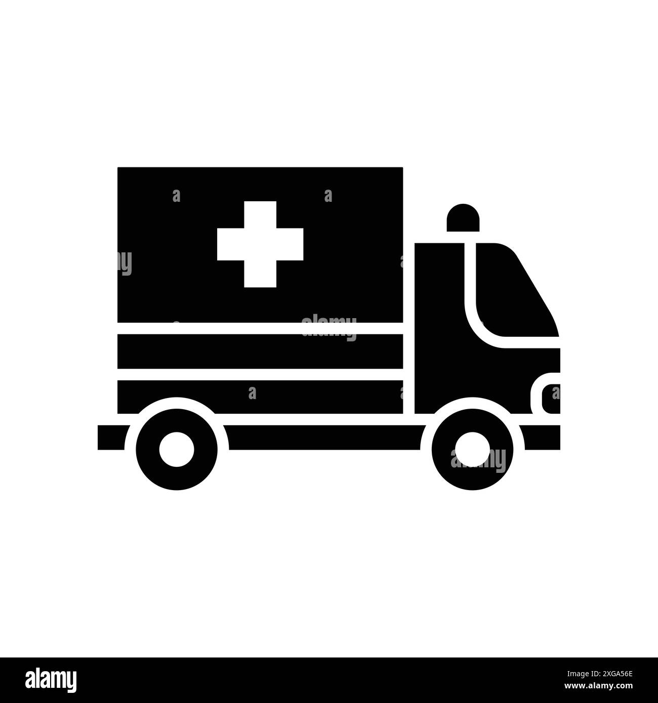 modello di disegno vettoriale icona ambulanza su sfondo bianco Illustrazione Vettoriale