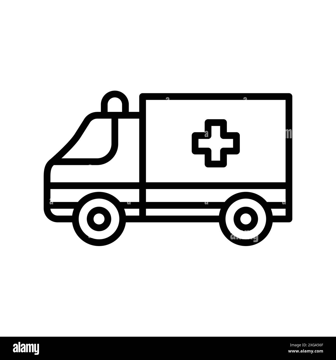 modello di disegno vettoriale icona ambulanza su sfondo bianco Illustrazione Vettoriale