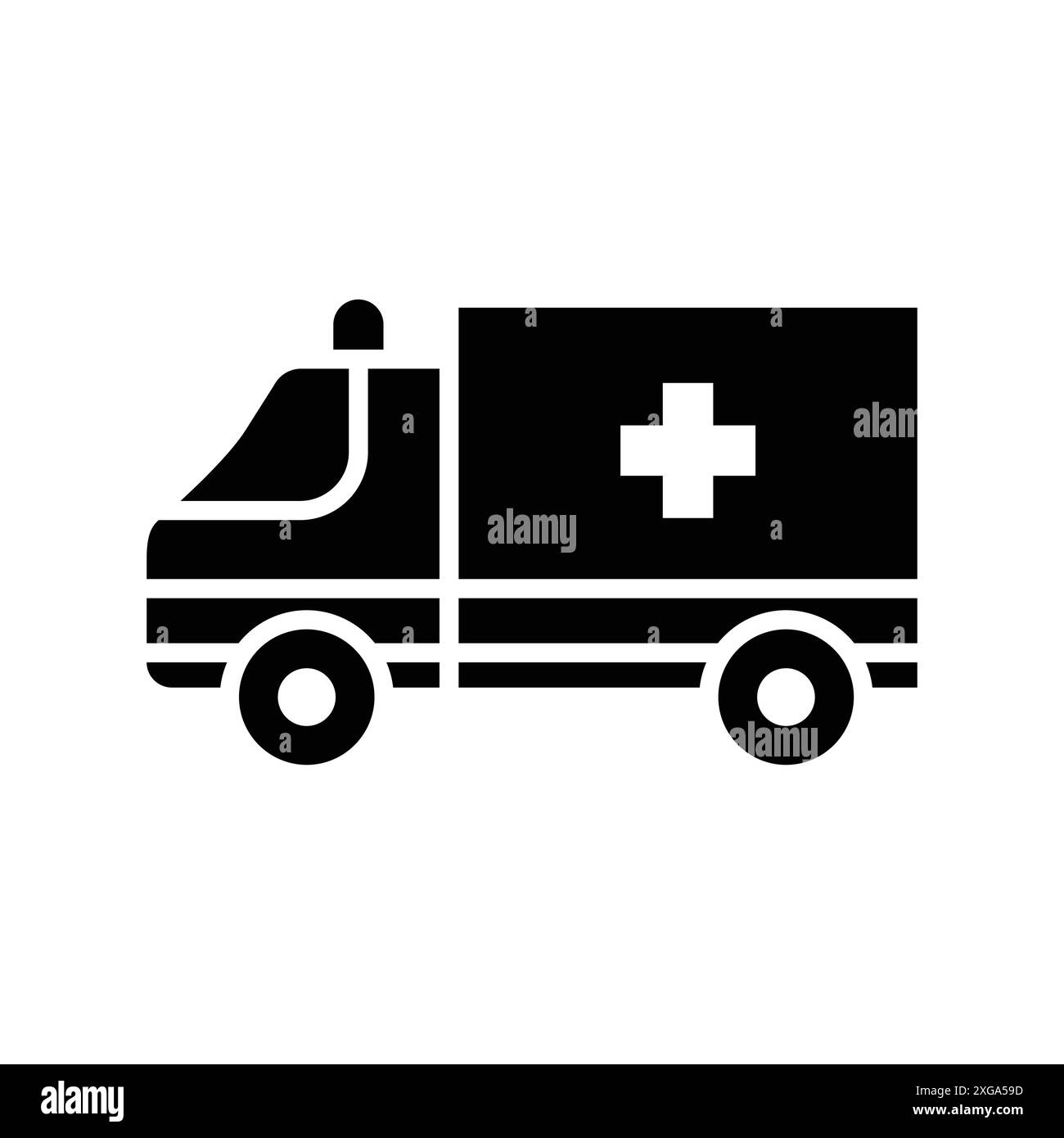 modello di disegno vettoriale icona ambulanza su sfondo bianco Illustrazione Vettoriale