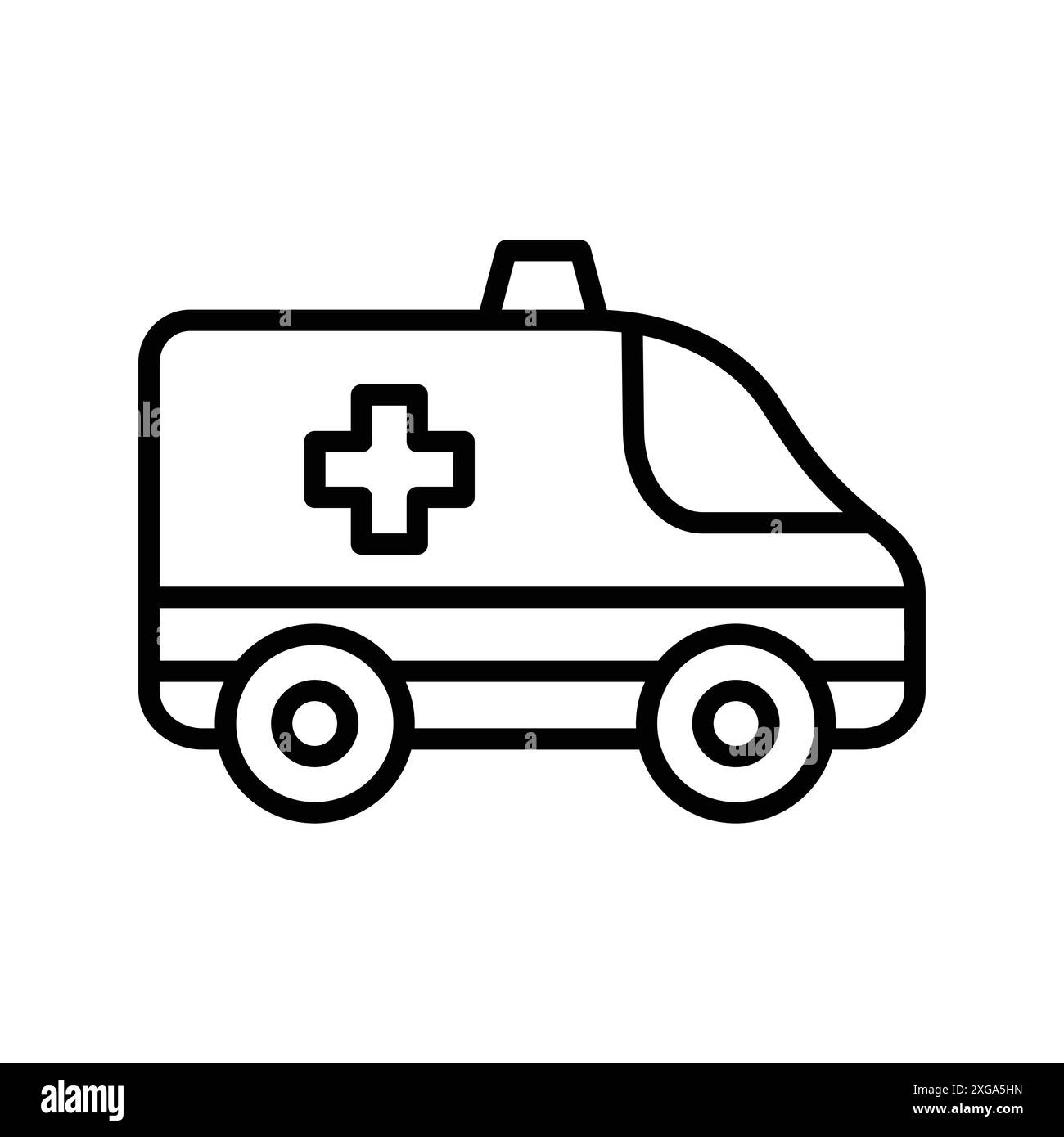 modello di disegno vettoriale icona ambulanza su sfondo bianco Illustrazione Vettoriale