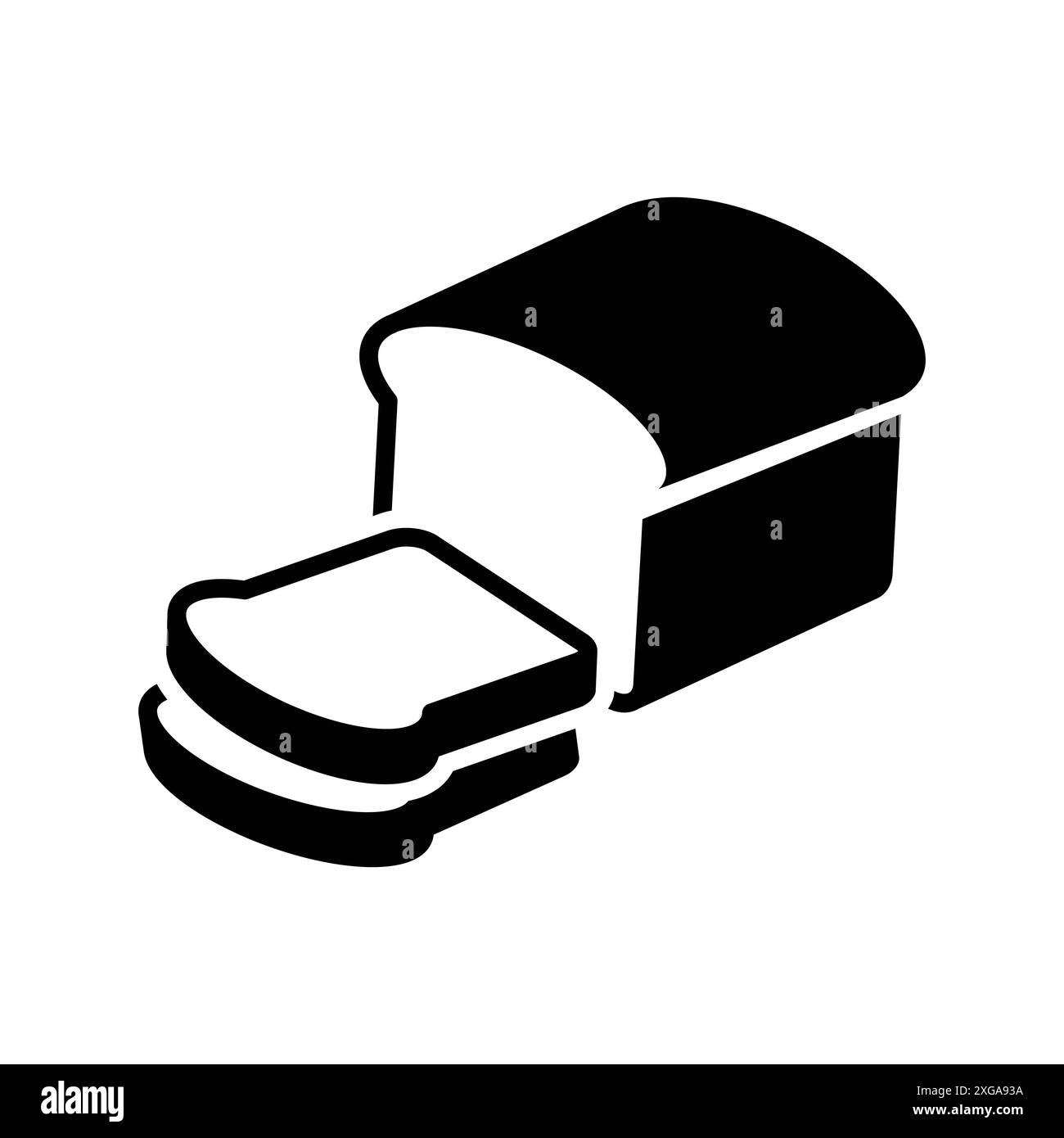 modello di disegno vettoriale icona pane su sfondo bianco Illustrazione Vettoriale