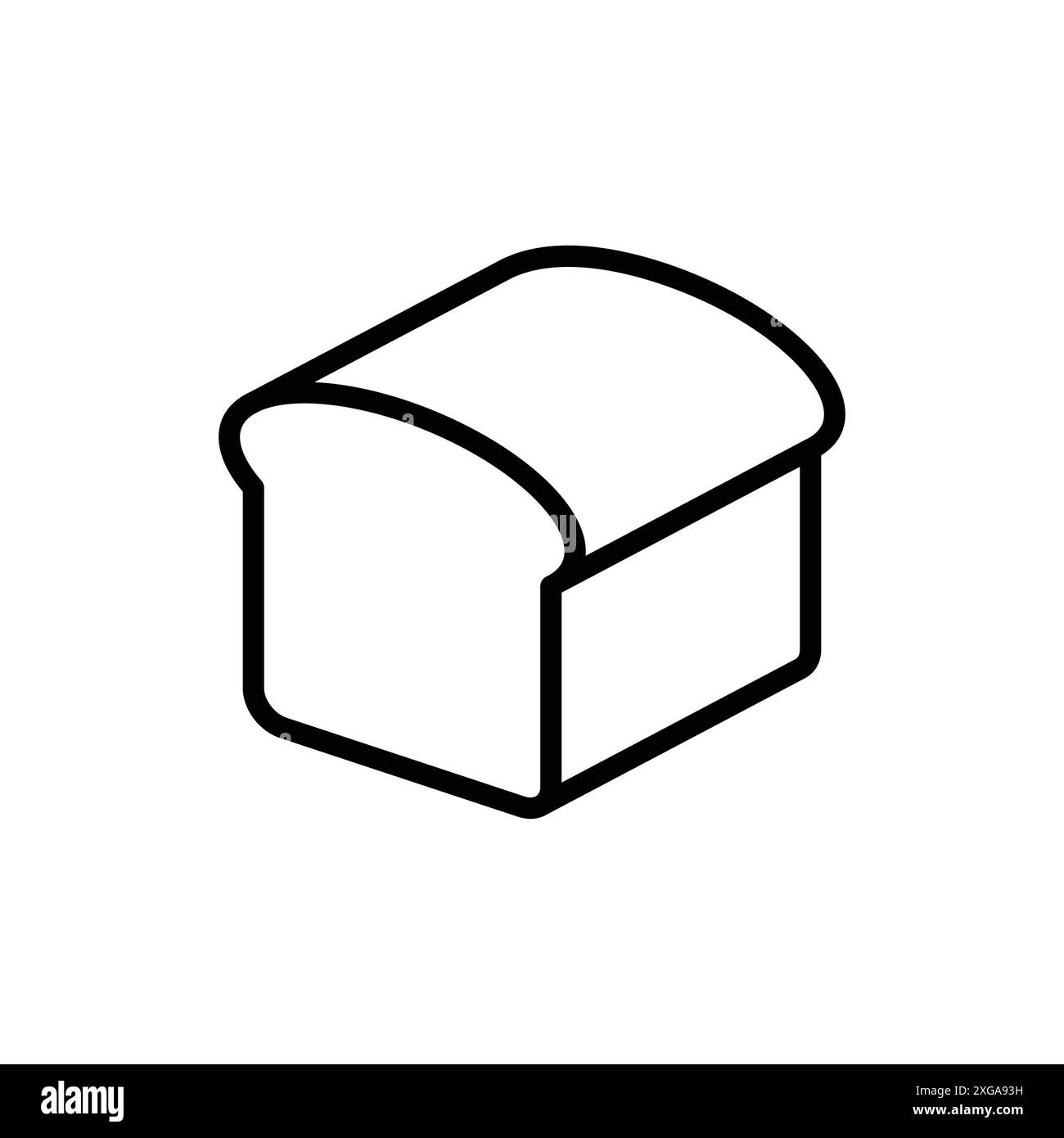 modello di disegno vettoriale icona pane su sfondo bianco Illustrazione Vettoriale