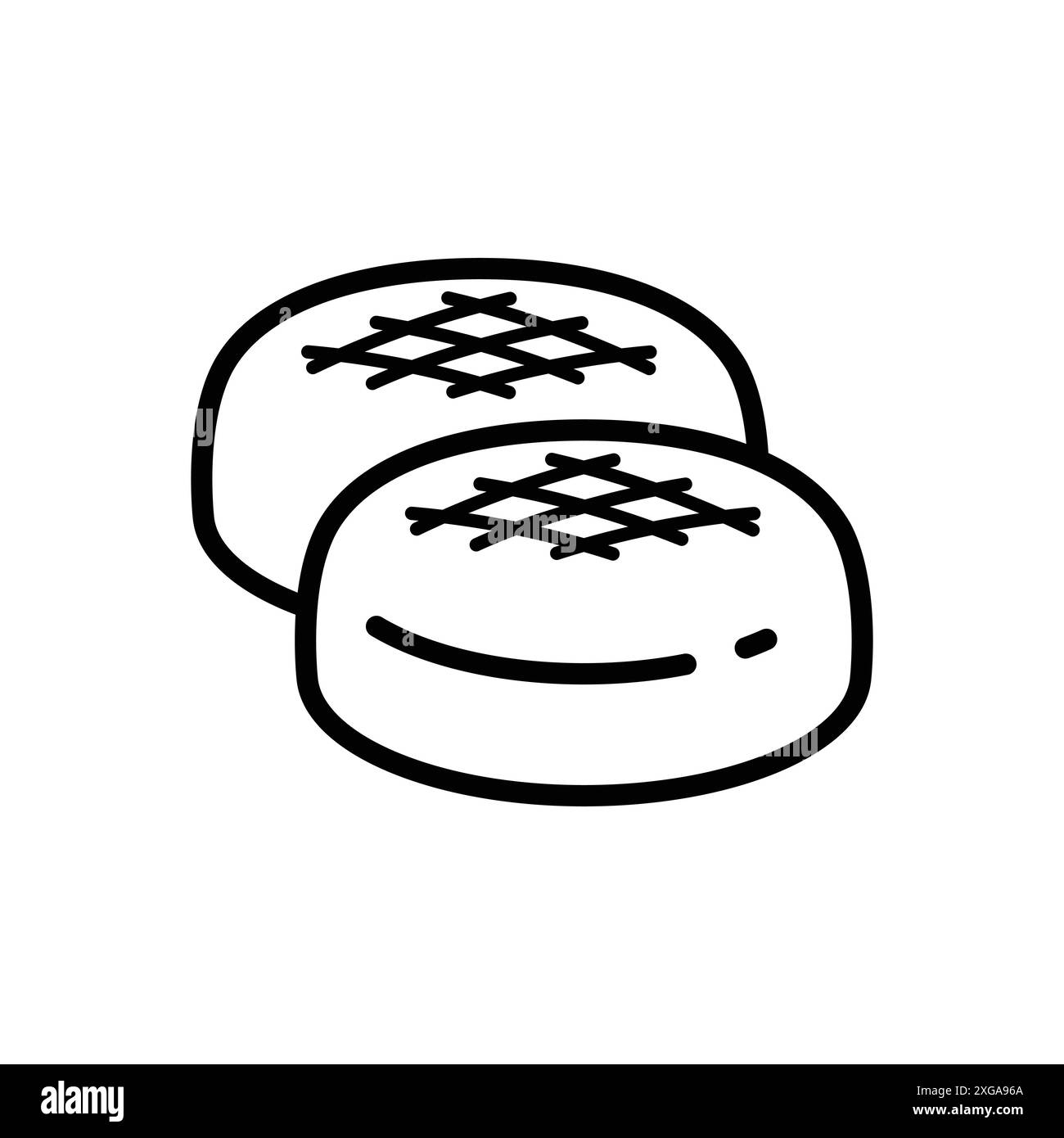 modello di disegno vettoriale icona pane su sfondo bianco Illustrazione Vettoriale