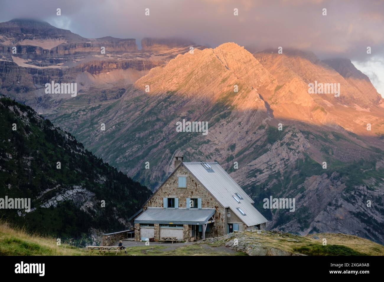 Rifugio Espuguettes, Parco Nazionale dei Pirenei, Hautes-Pyrenees, Francia Foto Stock