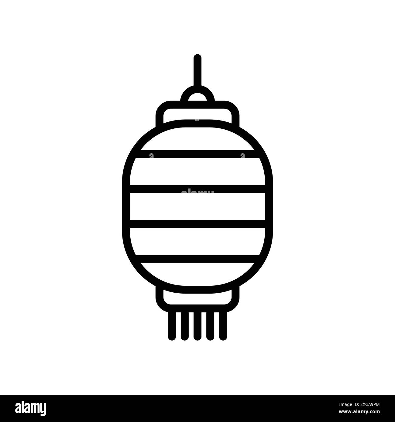 modello di disegno vettoriale dell'icona della lanterna cinese su sfondo bianco Illustrazione Vettoriale