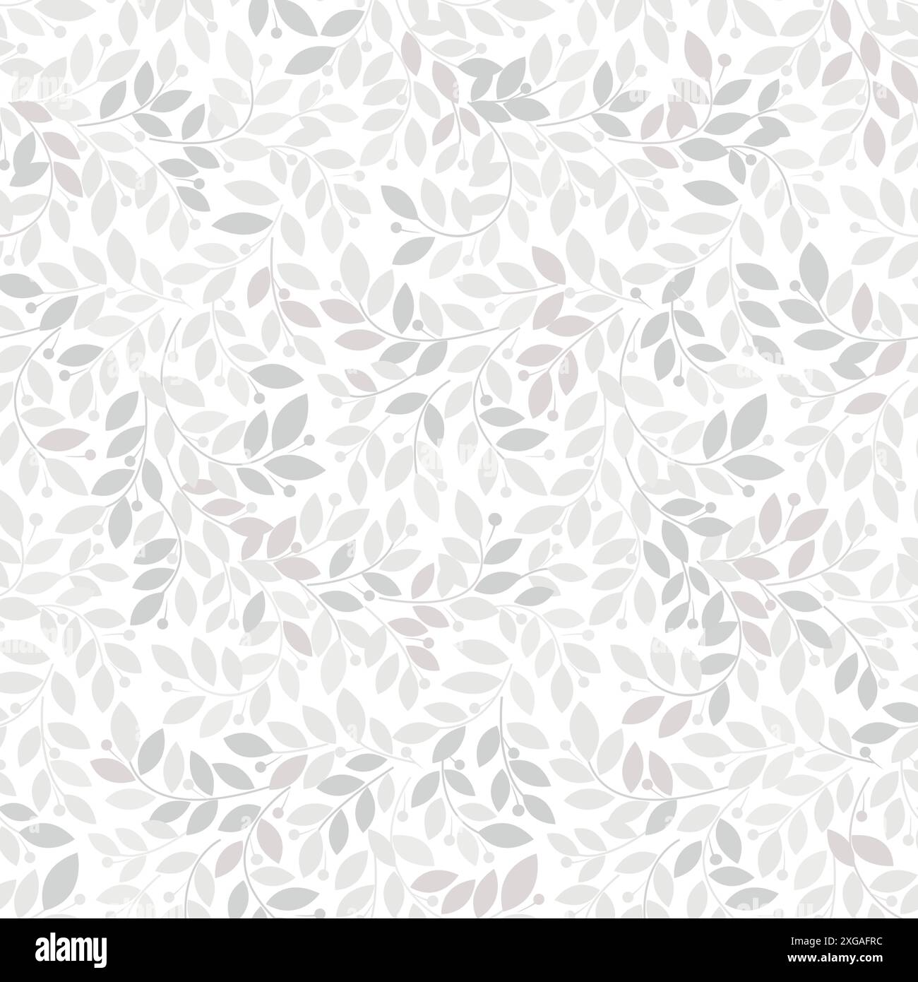 Seamless abstract motivo floreale. Il grigio e il bianco sullo sfondo del vettore. Ornamento per imballaggio, wallpaper, piastrelle Illustrazione Vettoriale