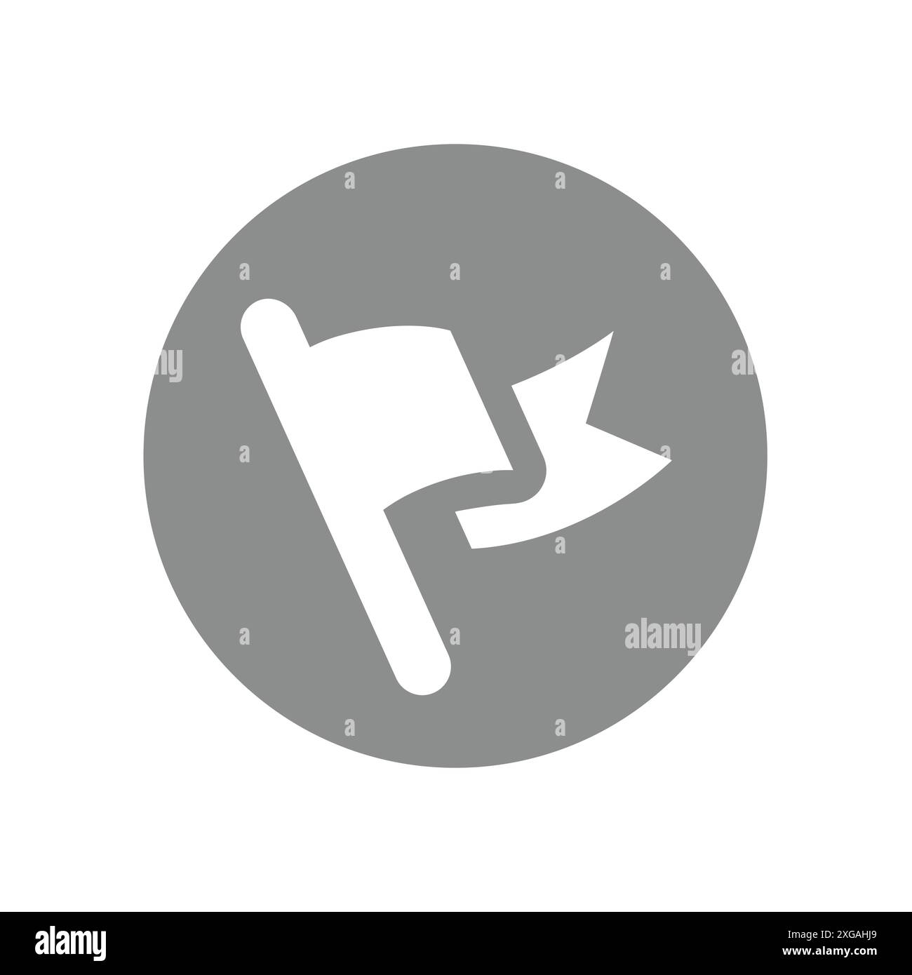 Contrassegna nell'icona del vettore circolare. Simbolo di glifo semplice. Illustrazione Vettoriale