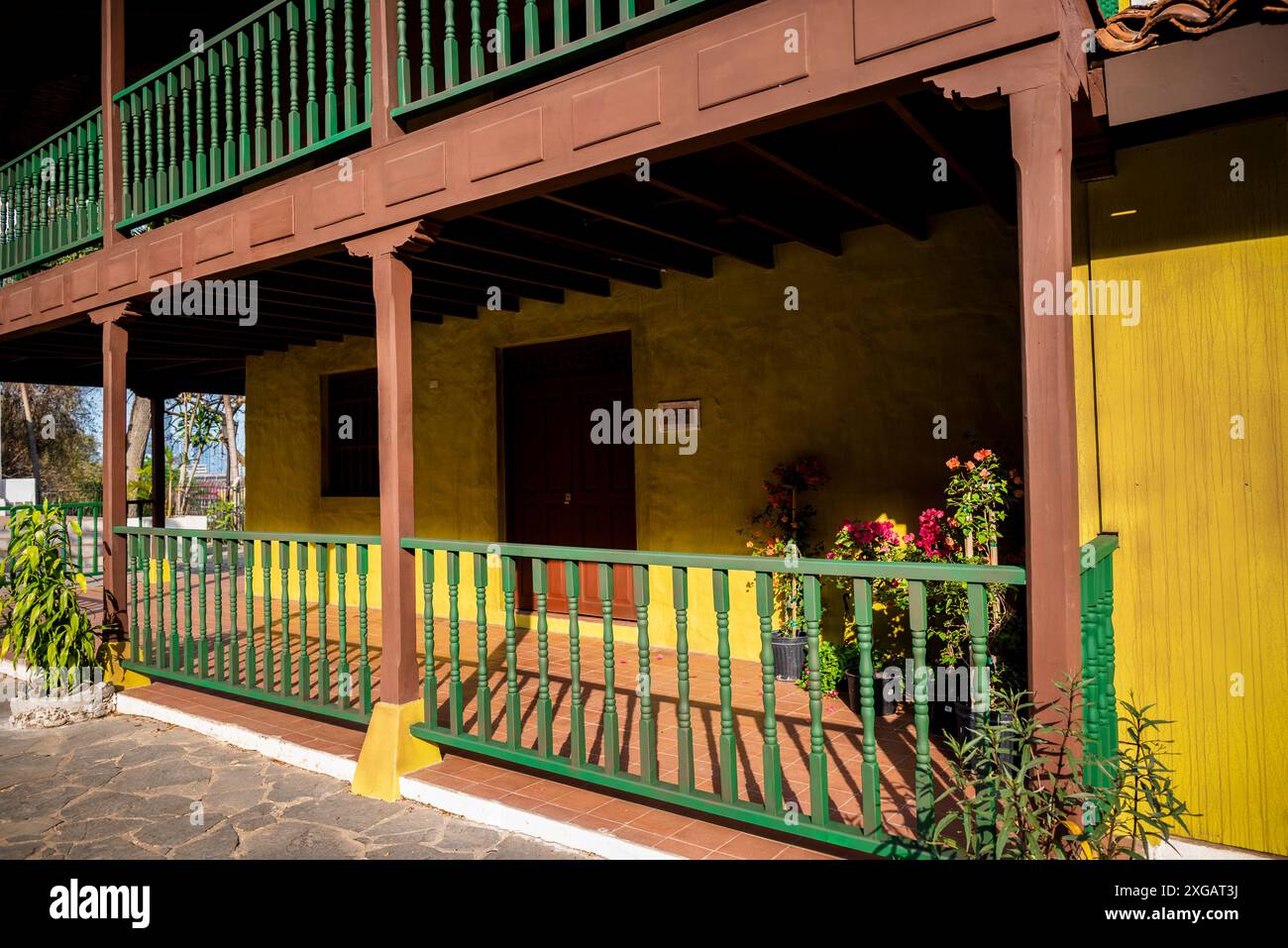 Mi Pueblito, un'attrazione all'aperto con repliche di edifici coloniali e indigeni e mostre folcloristiche panamense, Panama City, Panama, America centrale Foto Stock