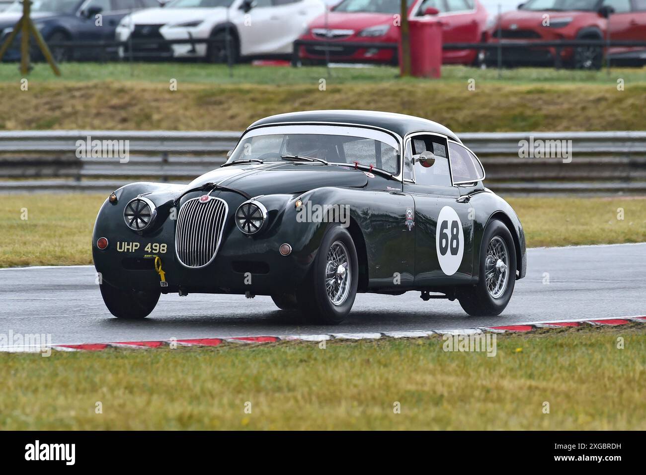 Marc Gordon, Jaguar XK 150S, un evento che presenta due categorie distinte, HRDC Dunlop Allstars per vetture sportive, GT e Touring pre-1966. Gli Allstars r Foto Stock